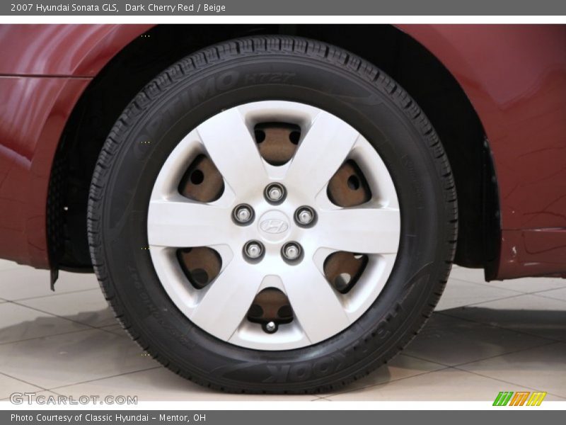 Dark Cherry Red / Beige 2007 Hyundai Sonata GLS