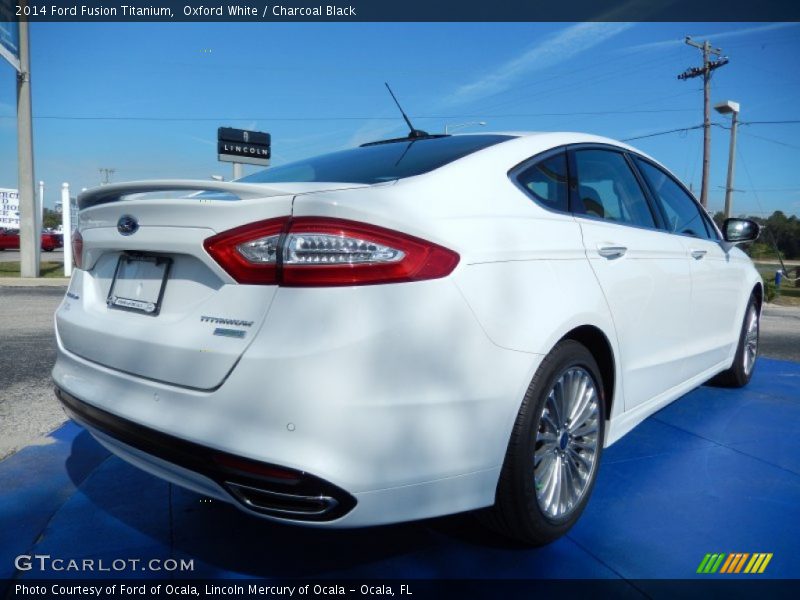 Oxford White / Charcoal Black 2014 Ford Fusion Titanium