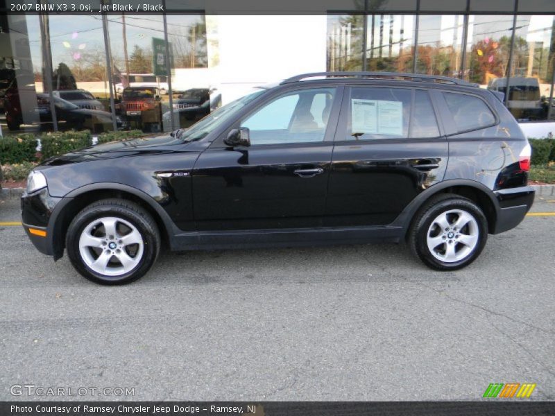Jet Black / Black 2007 BMW X3 3.0si