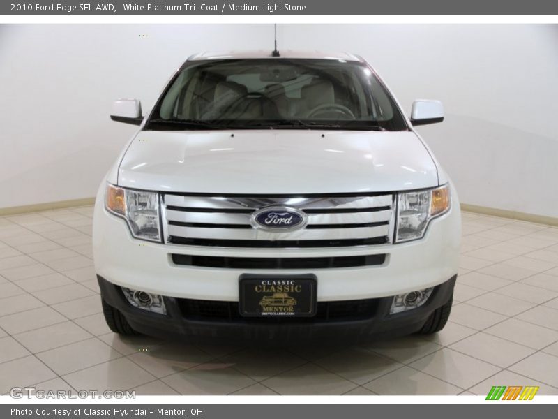 White Platinum Tri-Coat / Medium Light Stone 2010 Ford Edge SEL AWD
