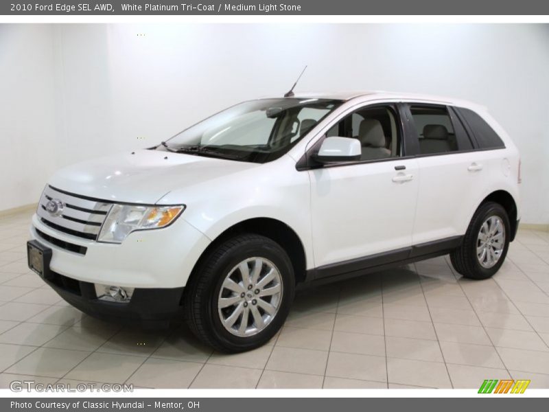 White Platinum Tri-Coat / Medium Light Stone 2010 Ford Edge SEL AWD