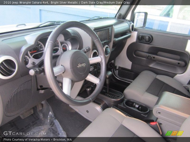 Bright Silver Metallic / Dark Slate Gray/Medium Slate Gray 2010 Jeep Wrangler Sahara 4x4