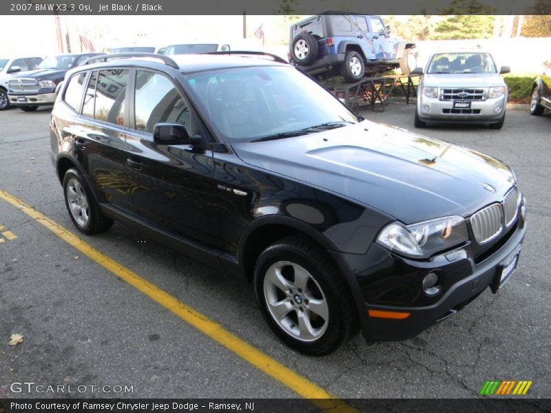 Jet Black / Black 2007 BMW X3 3.0si