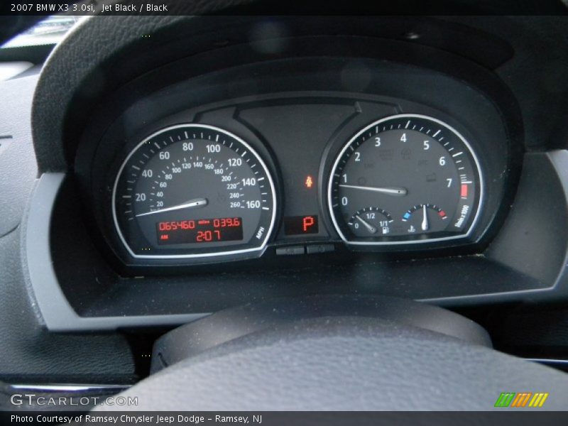 Jet Black / Black 2007 BMW X3 3.0si