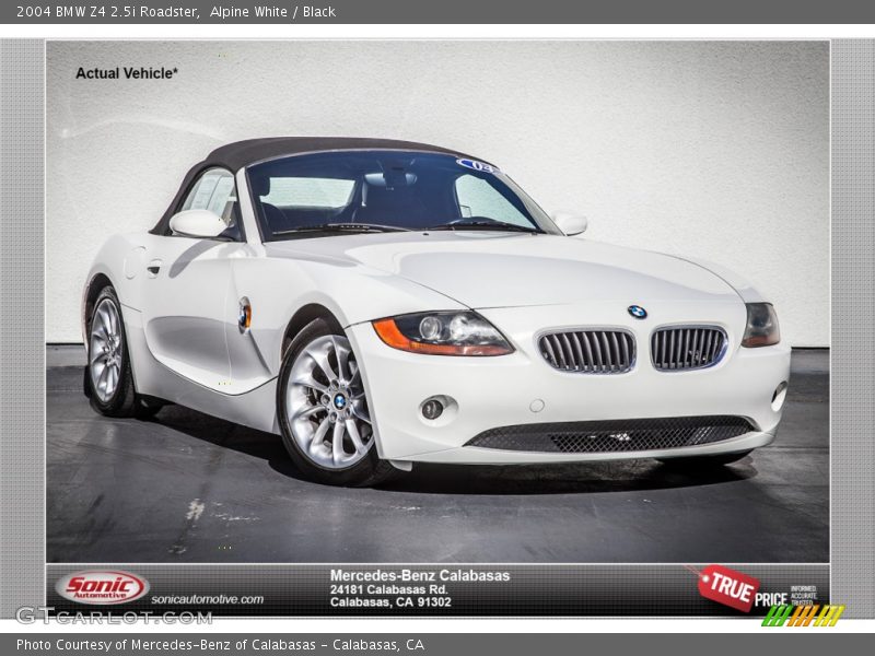 Alpine White / Black 2004 BMW Z4 2.5i Roadster