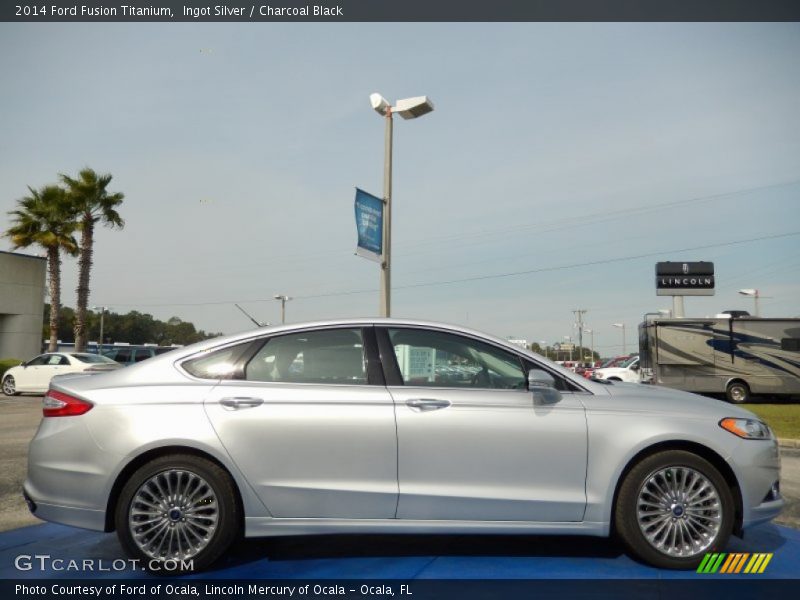 Ingot Silver / Charcoal Black 2014 Ford Fusion Titanium