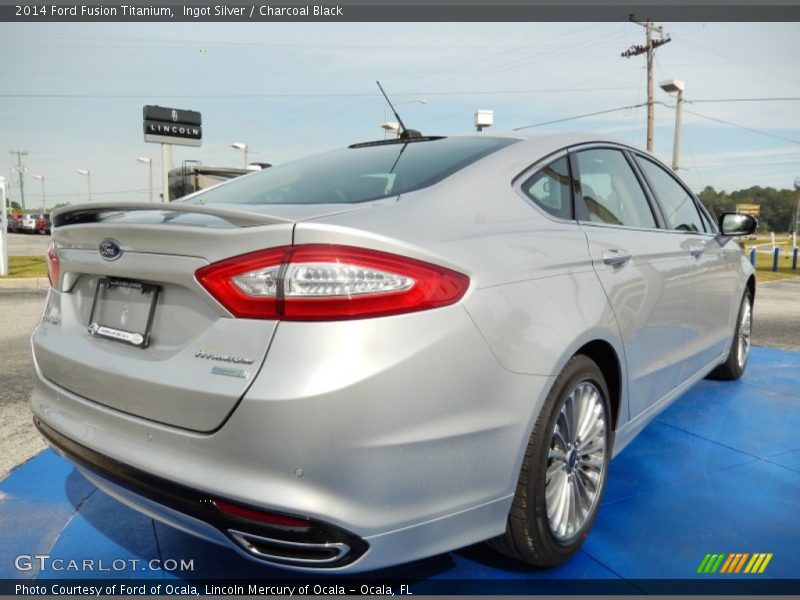 Ingot Silver / Charcoal Black 2014 Ford Fusion Titanium