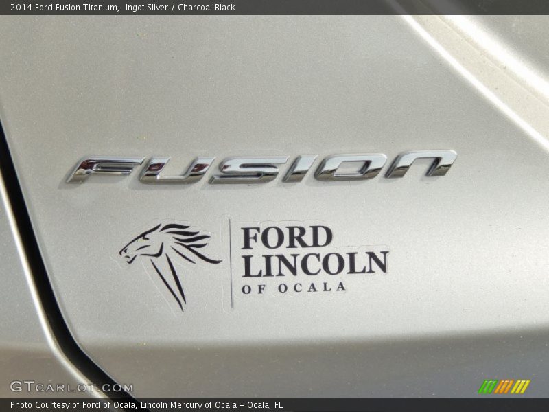 Ingot Silver / Charcoal Black 2014 Ford Fusion Titanium