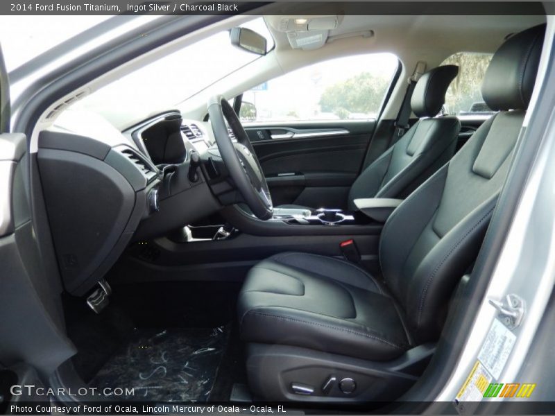 Ingot Silver / Charcoal Black 2014 Ford Fusion Titanium