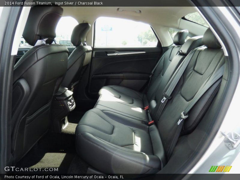 Ingot Silver / Charcoal Black 2014 Ford Fusion Titanium