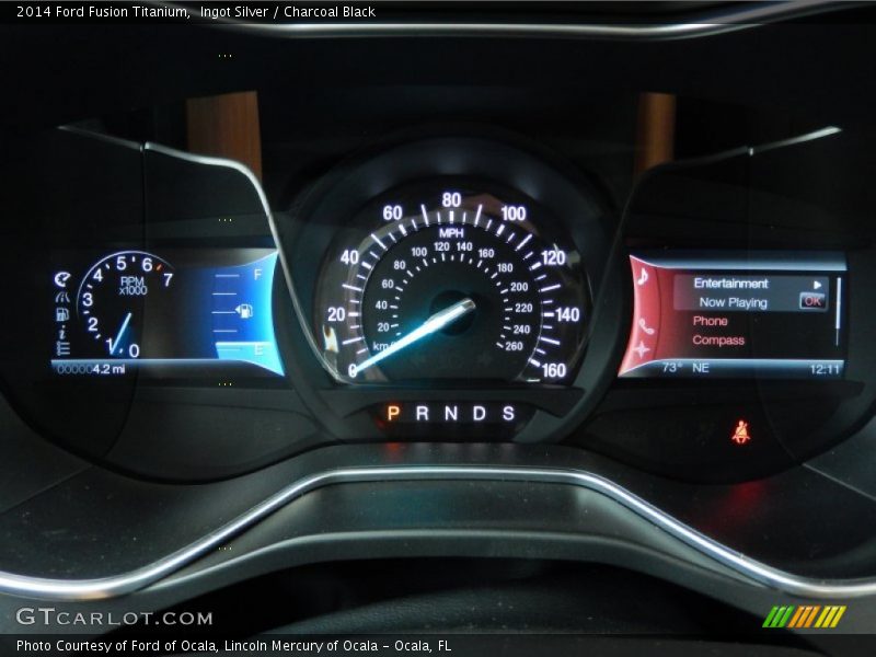 Ingot Silver / Charcoal Black 2014 Ford Fusion Titanium