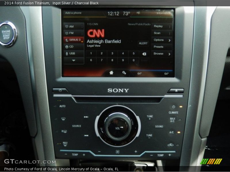 Ingot Silver / Charcoal Black 2014 Ford Fusion Titanium