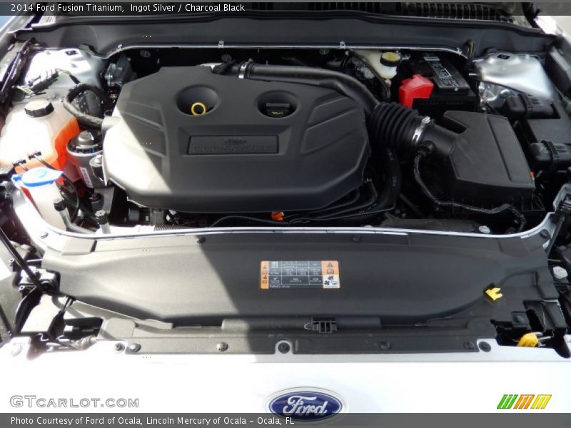 Ingot Silver / Charcoal Black 2014 Ford Fusion Titanium