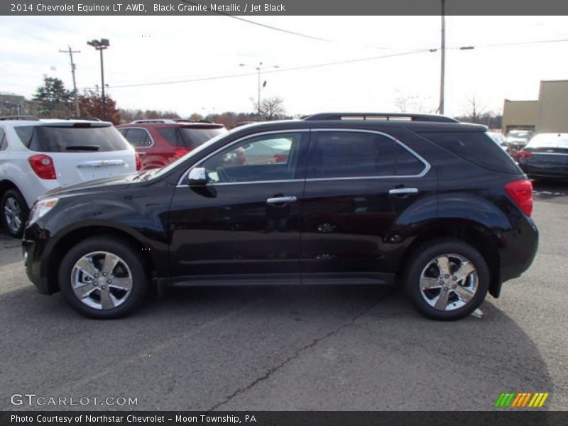 Black Granite Metallic / Jet Black 2014 Chevrolet Equinox LT AWD