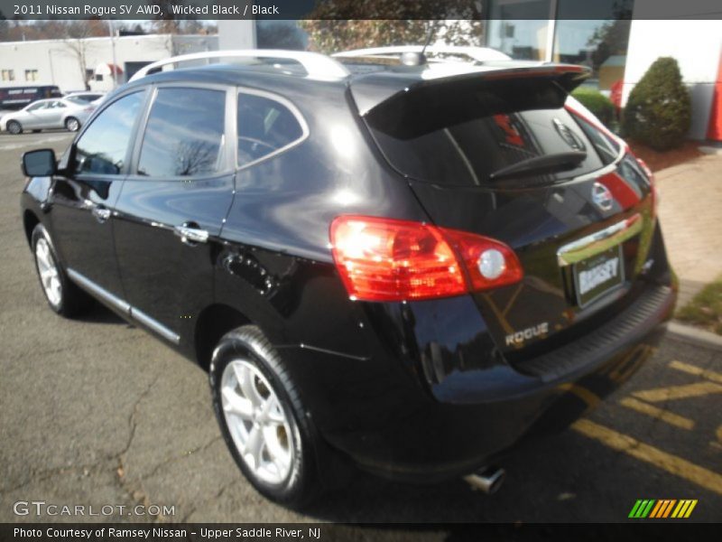 Wicked Black / Black 2011 Nissan Rogue SV AWD