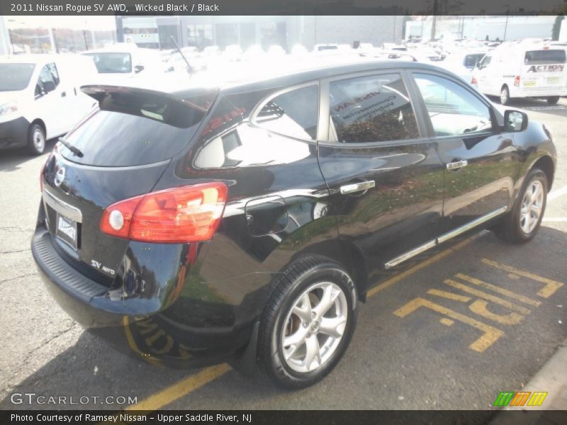 Wicked Black / Black 2011 Nissan Rogue SV AWD