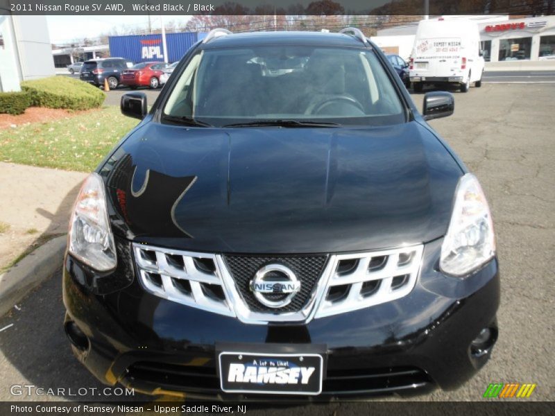 Wicked Black / Black 2011 Nissan Rogue SV AWD