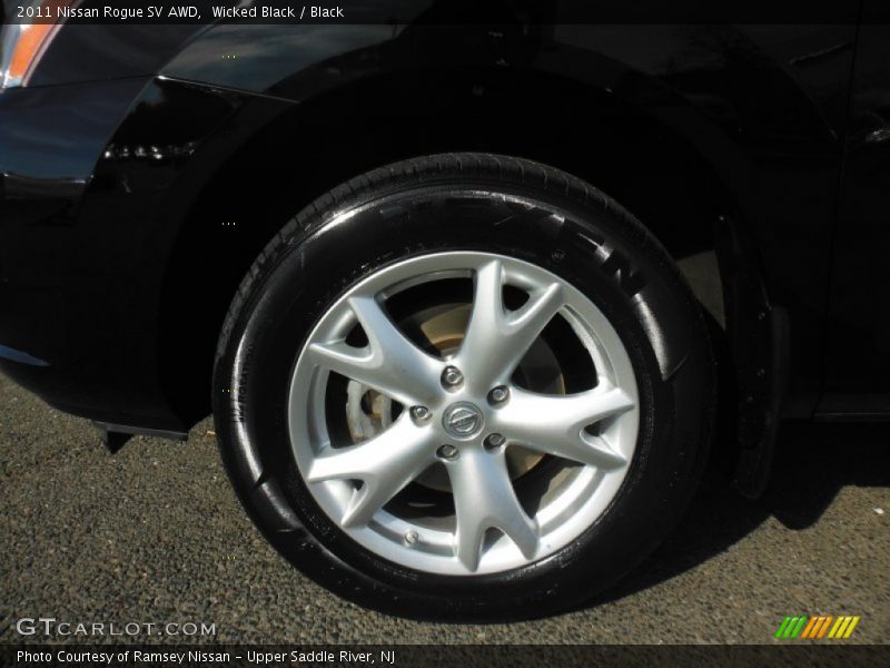 Wicked Black / Black 2011 Nissan Rogue SV AWD