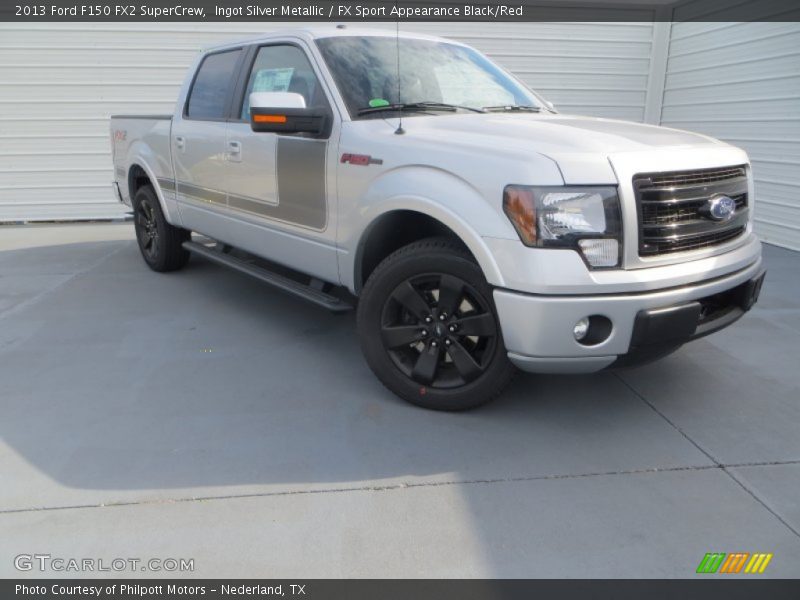 Ingot Silver Metallic / FX Sport Appearance Black/Red 2013 Ford F150 FX2 SuperCrew
