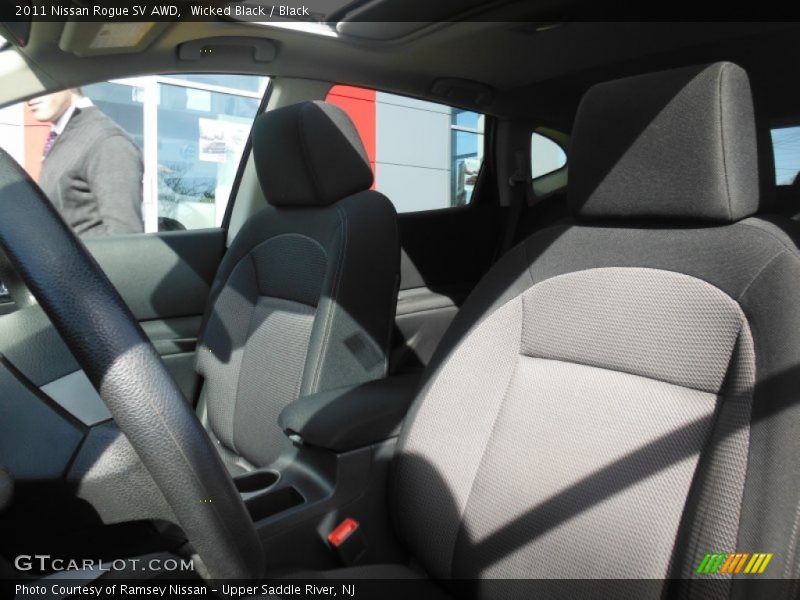 Wicked Black / Black 2011 Nissan Rogue SV AWD