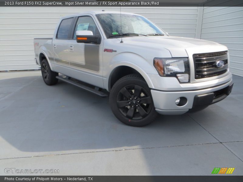 Ingot Silver Metallic / FX Sport Appearance Black/Red 2013 Ford F150 FX2 SuperCrew