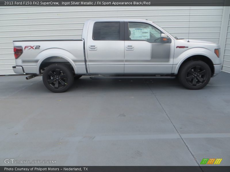Ingot Silver Metallic / FX Sport Appearance Black/Red 2013 Ford F150 FX2 SuperCrew