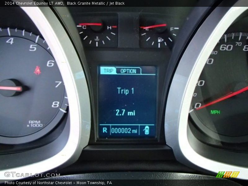 Black Granite Metallic / Jet Black 2014 Chevrolet Equinox LT AWD