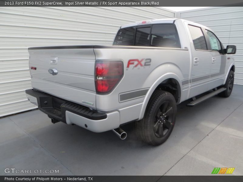 Ingot Silver Metallic / FX Sport Appearance Black/Red 2013 Ford F150 FX2 SuperCrew