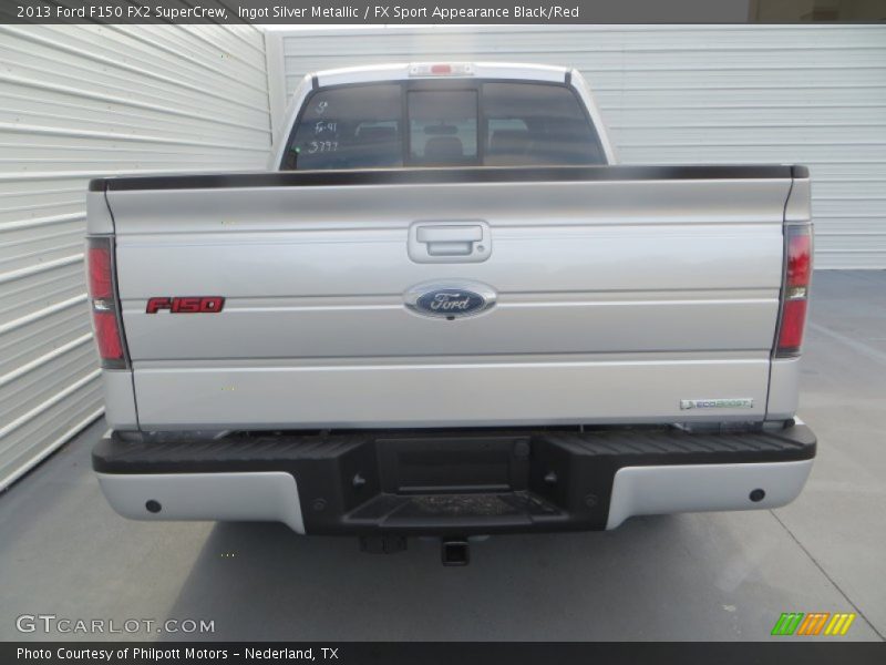 Ingot Silver Metallic / FX Sport Appearance Black/Red 2013 Ford F150 FX2 SuperCrew