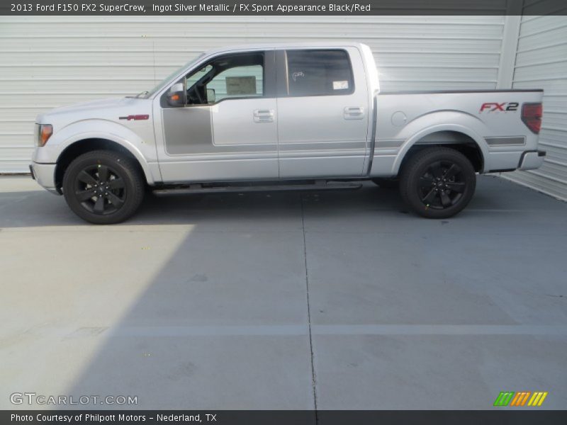 Ingot Silver Metallic / FX Sport Appearance Black/Red 2013 Ford F150 FX2 SuperCrew