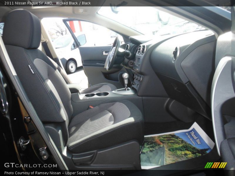 Wicked Black / Black 2011 Nissan Rogue SV AWD
