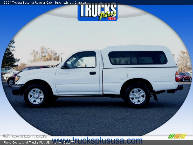 Super White / Charcoal 2004 Toyota Tacoma Regular Cab