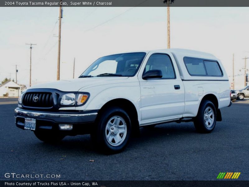 Super White / Charcoal 2004 Toyota Tacoma Regular Cab