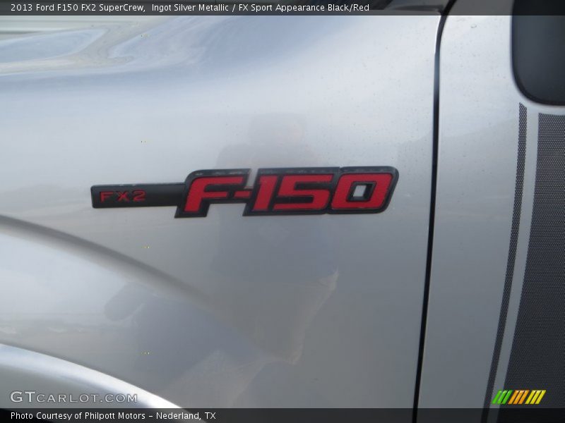 Ingot Silver Metallic / FX Sport Appearance Black/Red 2013 Ford F150 FX2 SuperCrew