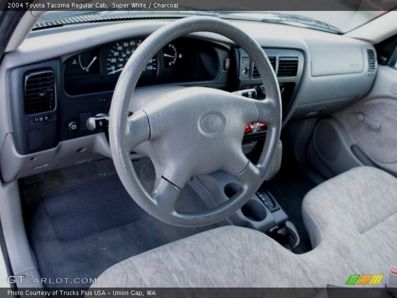 Super White / Charcoal 2004 Toyota Tacoma Regular Cab
