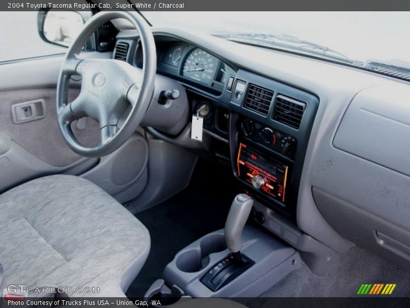 Super White / Charcoal 2004 Toyota Tacoma Regular Cab
