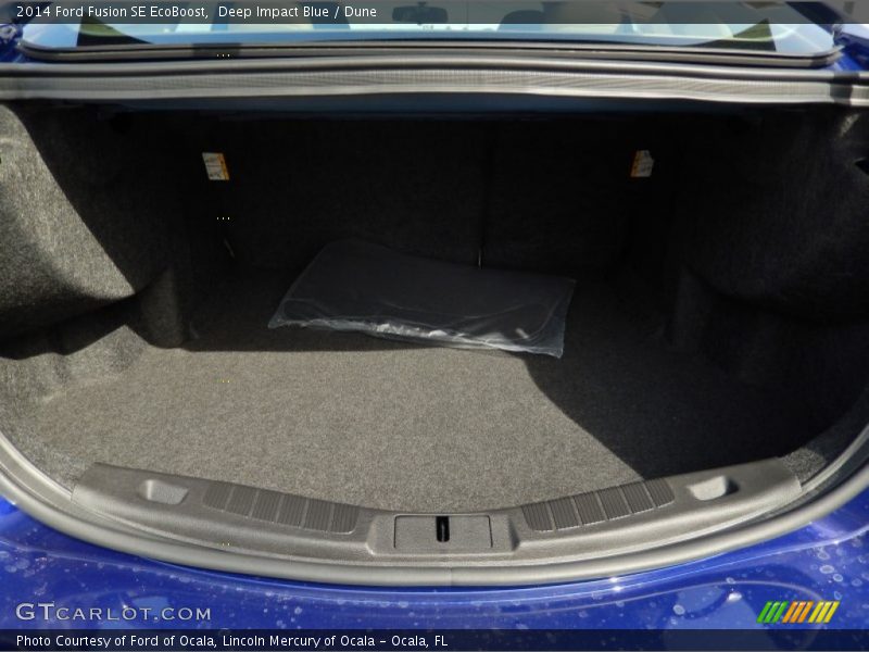 Deep Impact Blue / Dune 2014 Ford Fusion SE EcoBoost
