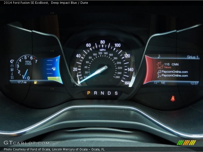 Deep Impact Blue / Dune 2014 Ford Fusion SE EcoBoost