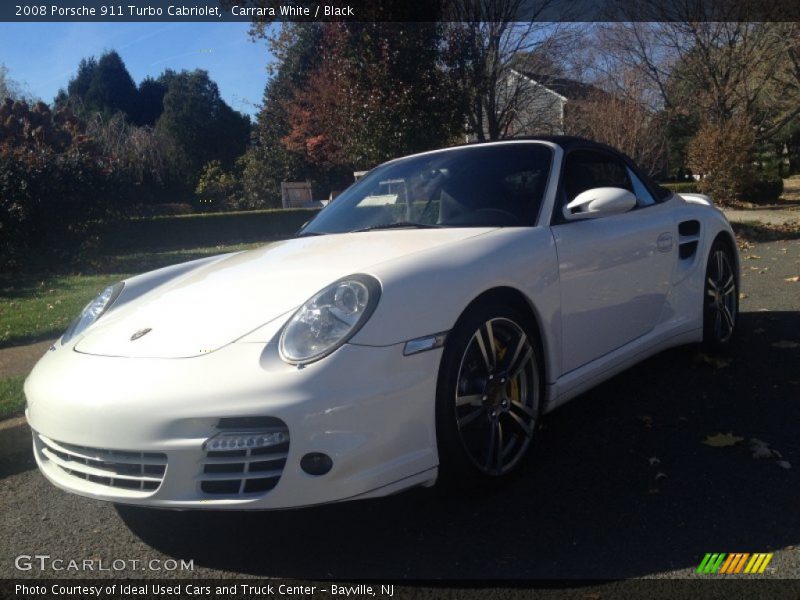 Carrara White / Black 2008 Porsche 911 Turbo Cabriolet