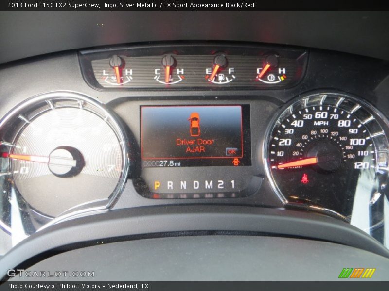 Ingot Silver Metallic / FX Sport Appearance Black/Red 2013 Ford F150 FX2 SuperCrew