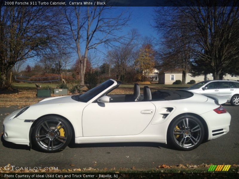 Carrara White / Black 2008 Porsche 911 Turbo Cabriolet