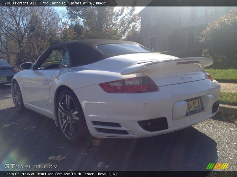 Carrara White / Black 2008 Porsche 911 Turbo Cabriolet