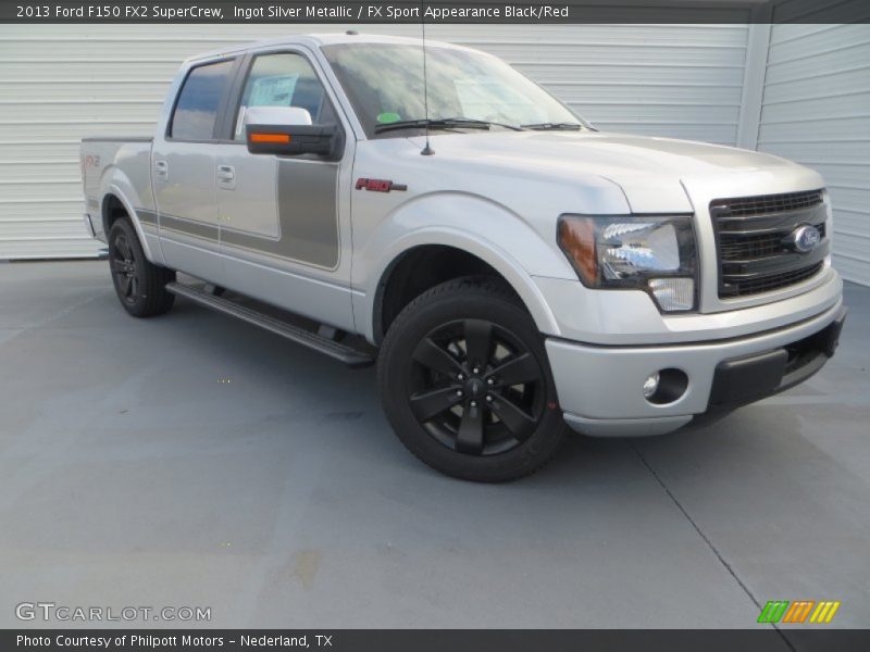 Ingot Silver Metallic / FX Sport Appearance Black/Red 2013 Ford F150 FX2 SuperCrew