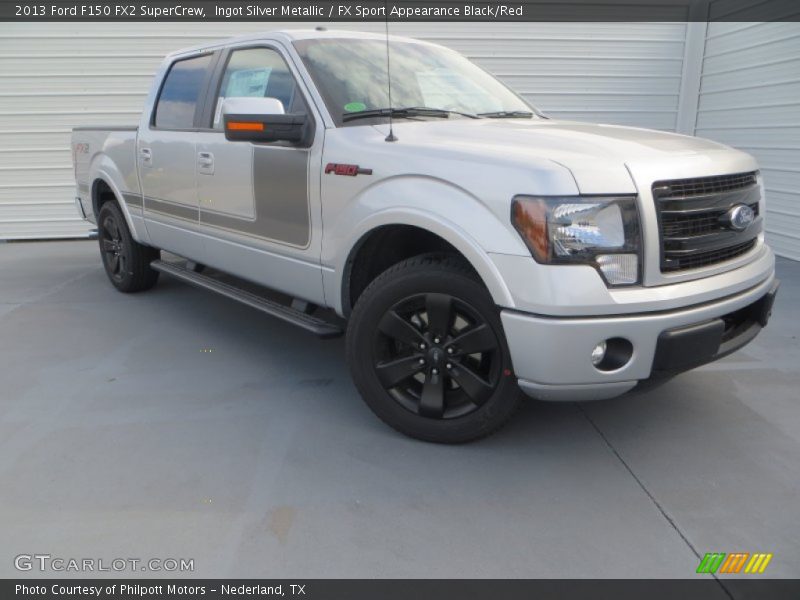 Ingot Silver Metallic / FX Sport Appearance Black/Red 2013 Ford F150 FX2 SuperCrew