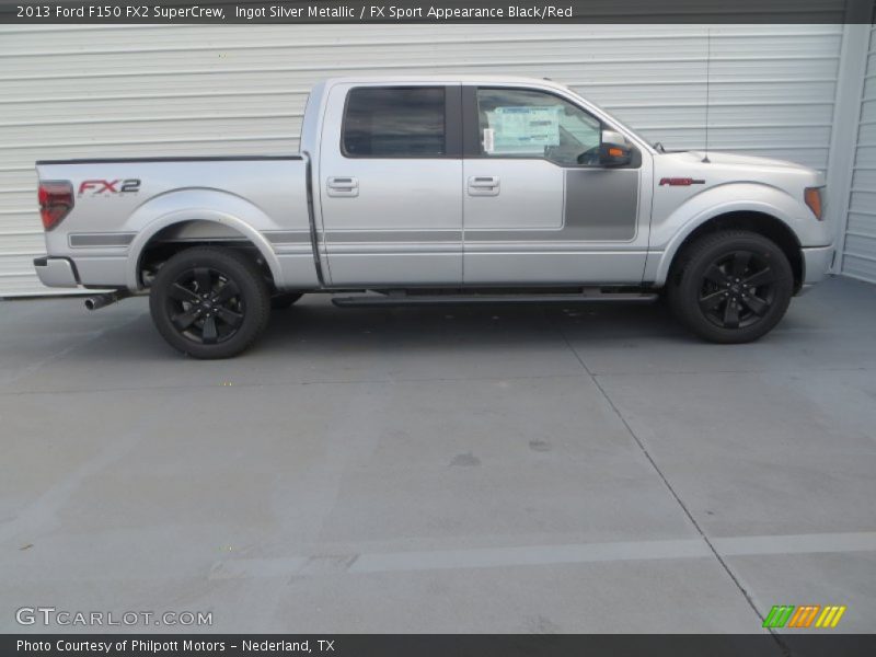 Ingot Silver Metallic / FX Sport Appearance Black/Red 2013 Ford F150 FX2 SuperCrew