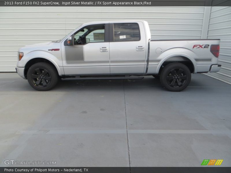 Ingot Silver Metallic / FX Sport Appearance Black/Red 2013 Ford F150 FX2 SuperCrew