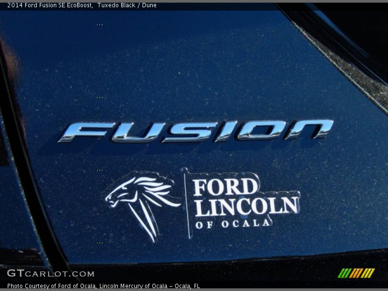 Tuxedo Black / Dune 2014 Ford Fusion SE EcoBoost