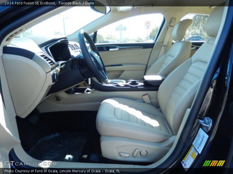 Tuxedo Black / Dune 2014 Ford Fusion SE EcoBoost