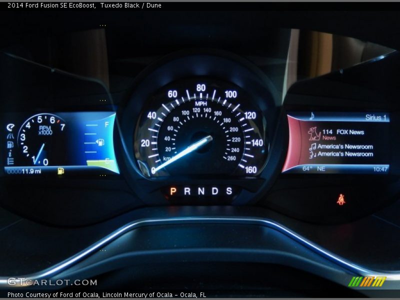 Tuxedo Black / Dune 2014 Ford Fusion SE EcoBoost
