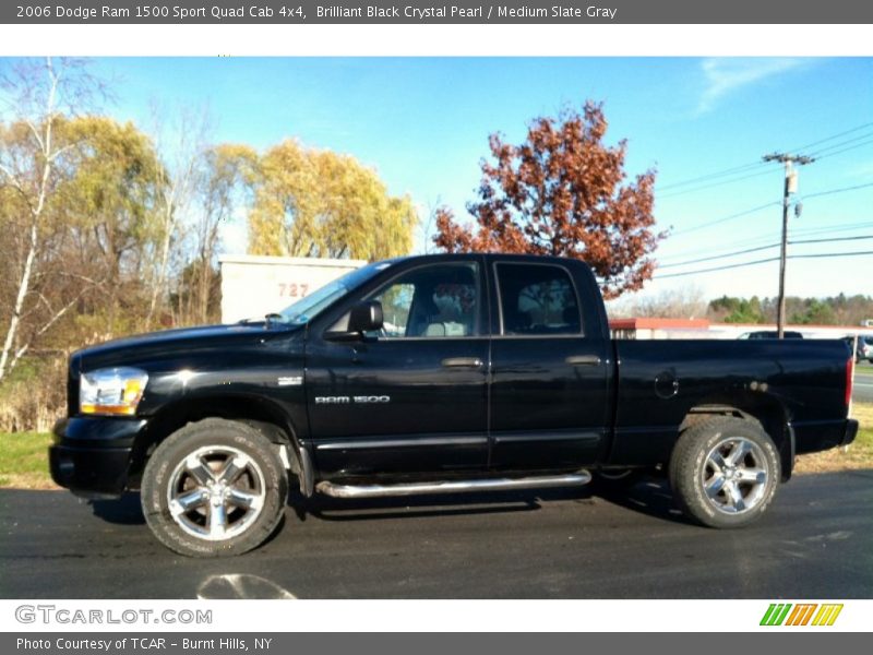 Brilliant Black Crystal Pearl / Medium Slate Gray 2006 Dodge Ram 1500 Sport Quad Cab 4x4